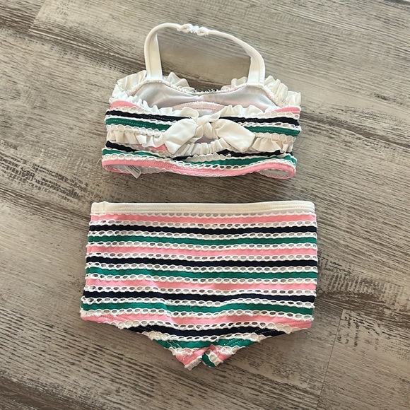 Janie & Jack Two Piece Bikini Striped Halter Girls baby toddler size 6-12 months - Picture 4 of 6